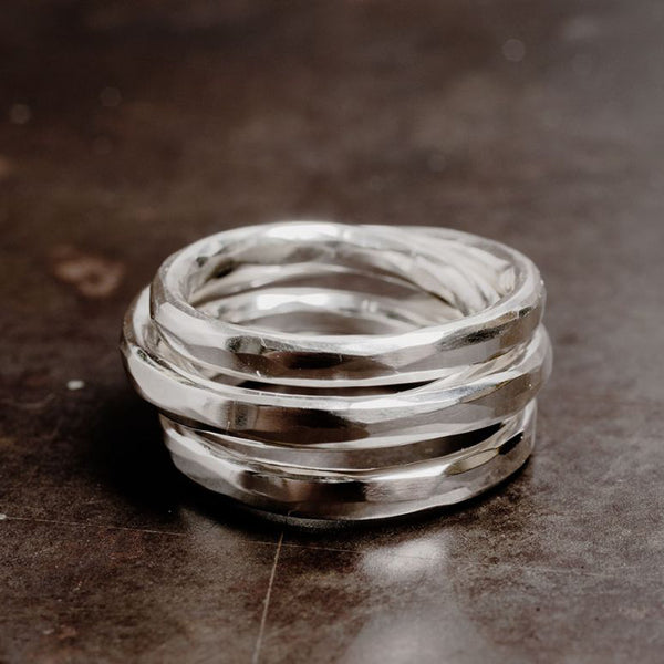 WERKSTATT MUNCHEN Hammered Wrap Ring M1723 PWM5